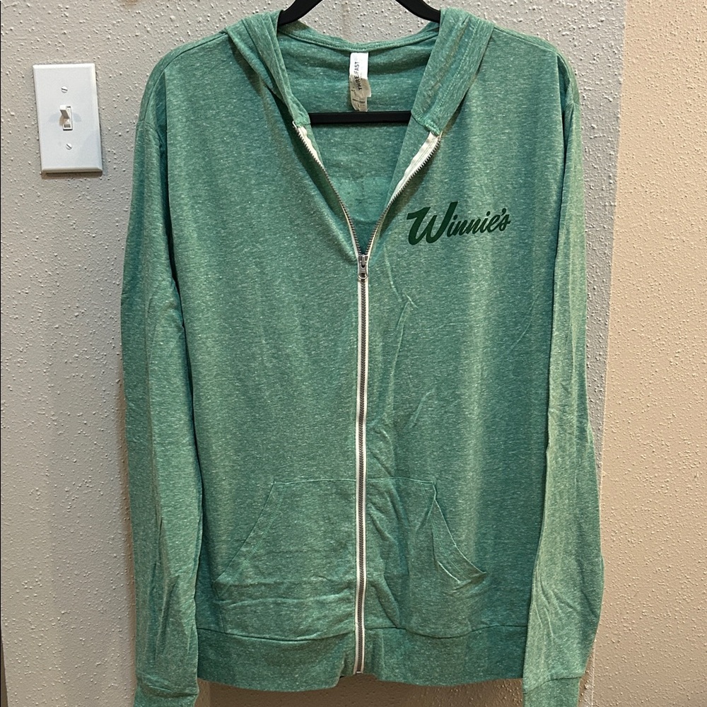 Pur Green Zip-Up Hoodie